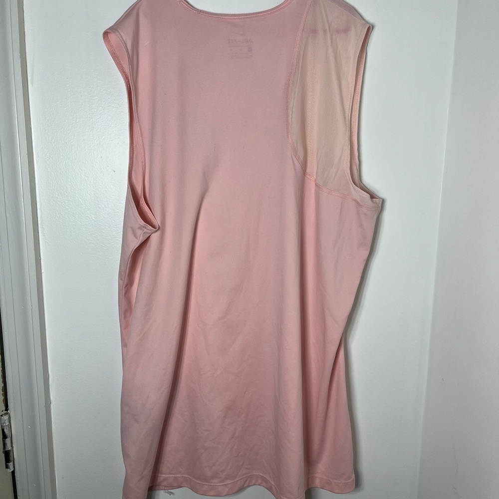Nike Dri-FIT Tank Top XL Pink Meshed sleeves active wear top - Picture 5 of 5